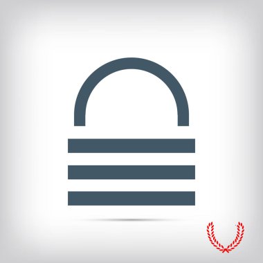 düz kilit simgesi