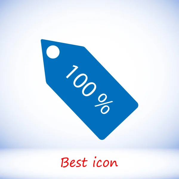 100% icono de etiqueta — Archivo Imágenes Vectoriales