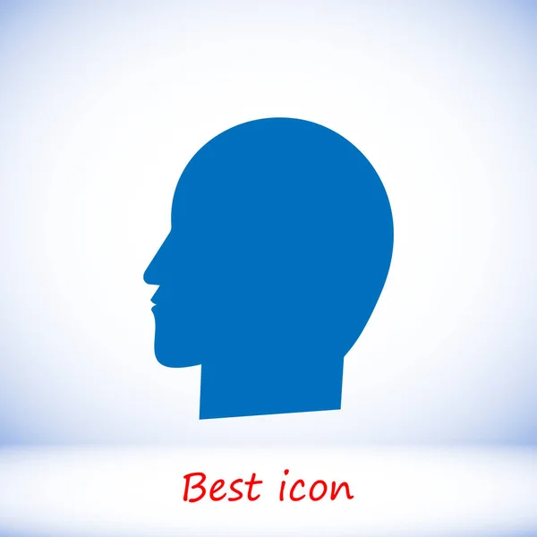 Blue head icon — Stock Vector