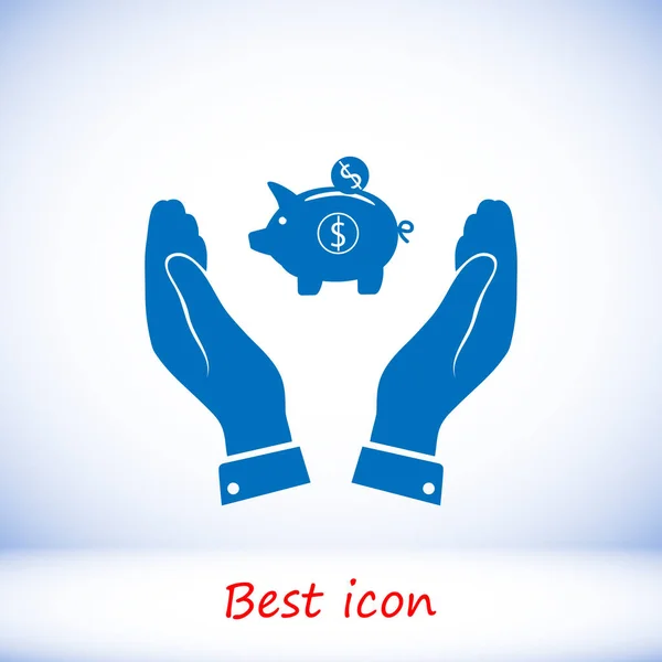 Blue moneybox icon — Stock Vector