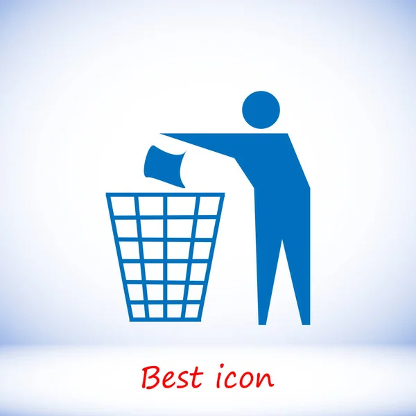 Blauwe Recycling teken pictogram — Stockvector