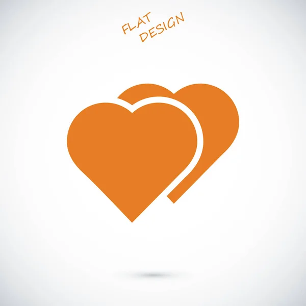 Color icono del corazón — Vector de stock