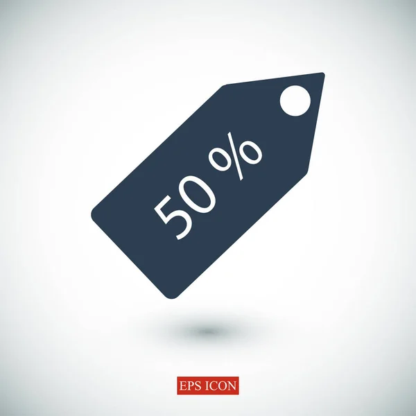 50% labelpictogram — Stockvector