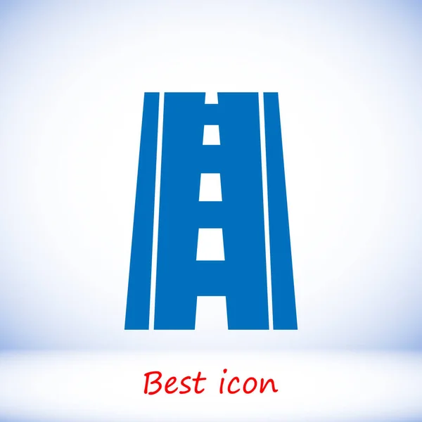 Black road icon — Stock Vector