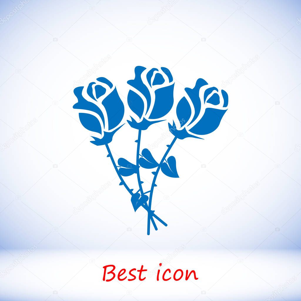 Blue rose icon