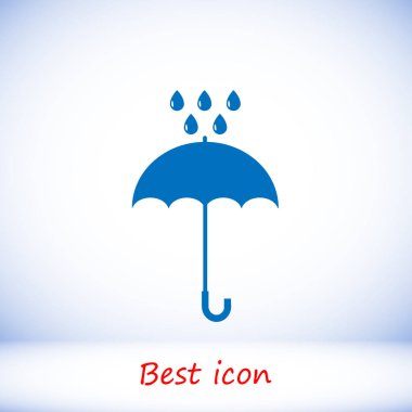 Şemsiye ve yağmur damla simgesi