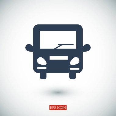 Otobüs Düz Simgesi