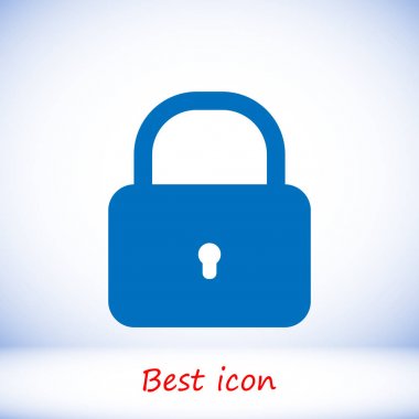Mavi kilit simgesi