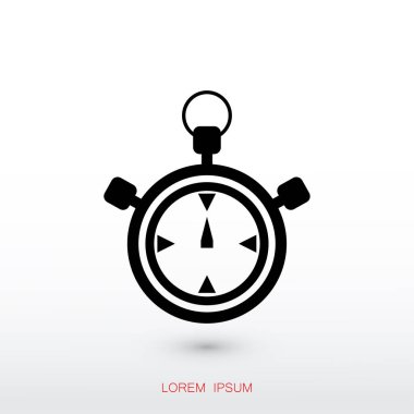 Stopwatch Düz Simgesi