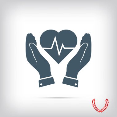 Ellerin simgesinde kalp