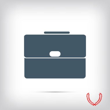 Evrak Çantası Düz Simgesi