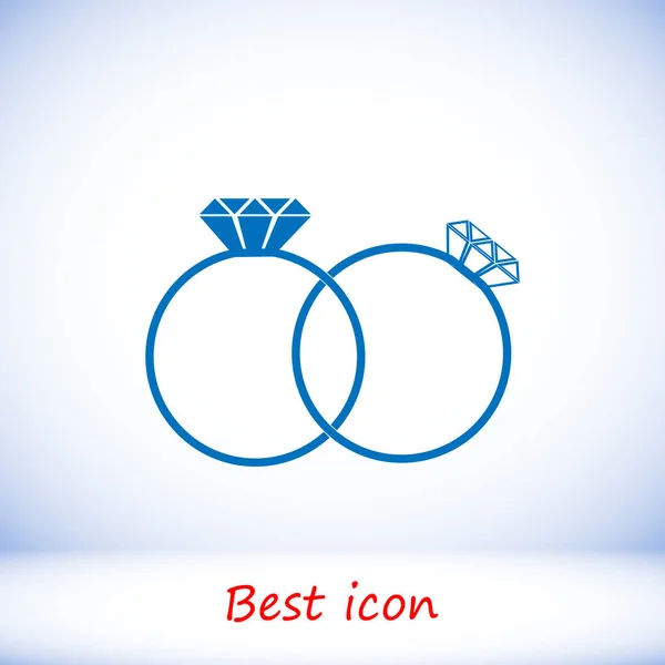 Icono de anillos azules — Vector de stock