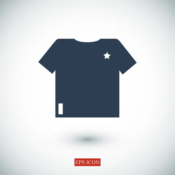 티셔츠의 납작 한 아이콘 — 스톡 벡터