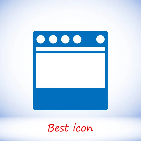 Blue stove icon — Stock Vector