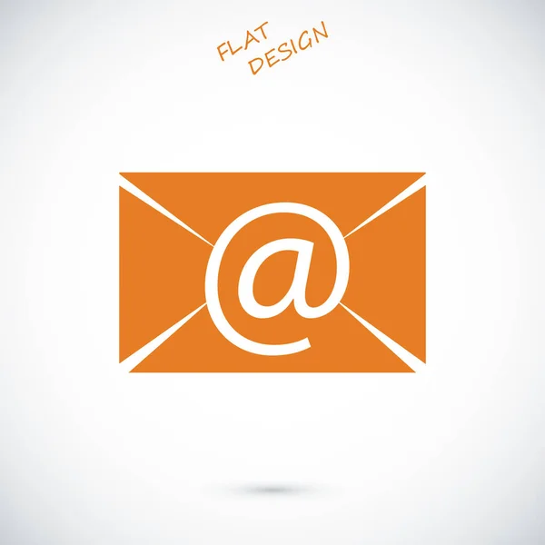 Message e-mail icône plate — Image vectorielle