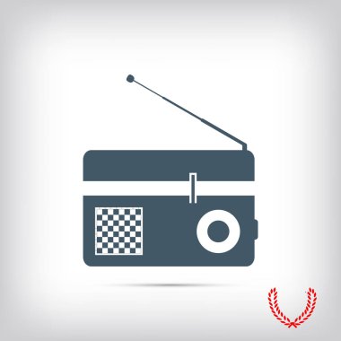 radyo düz simgesi