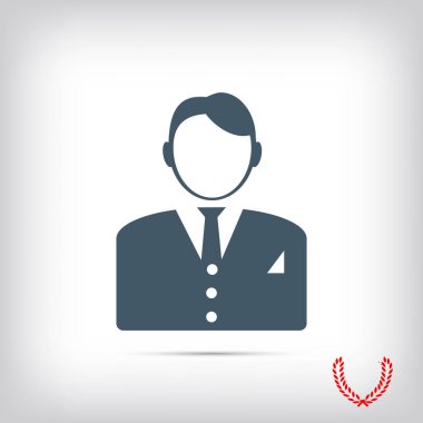 İşadamı Düz Simge