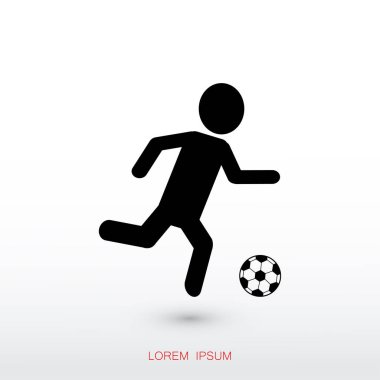 Futbol, futbol oyuncu siluet simge