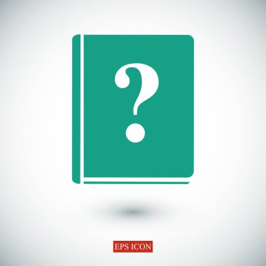 kitap ve soru işareti simgesi