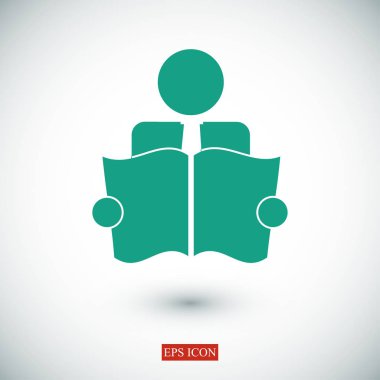 kitap okuyucu işareti simgesi