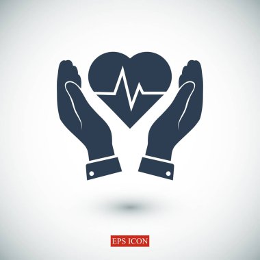 Ellerin simgesinde kalp