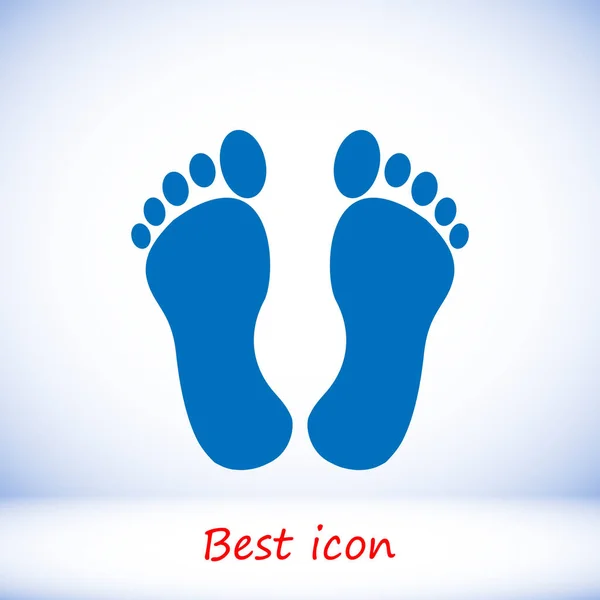 Flat feet icon — Stock Vector