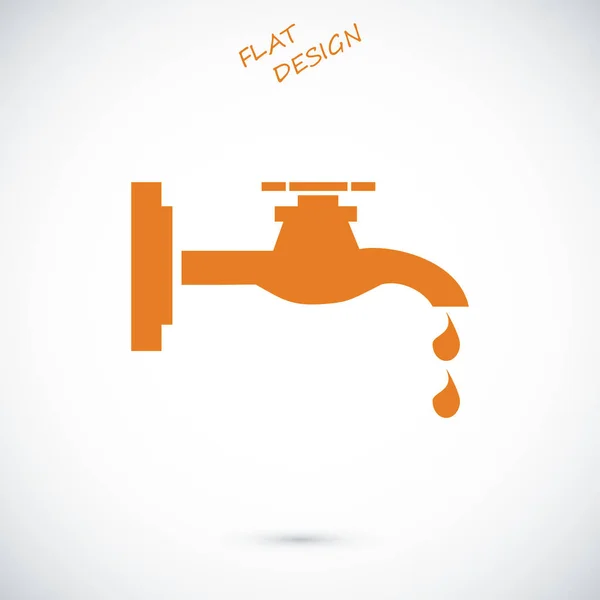 Flat Faucet icon — Stock Vector