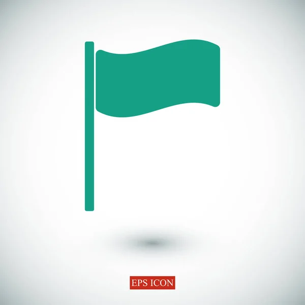 Ícone de bandeira plana — Vetor de Stock