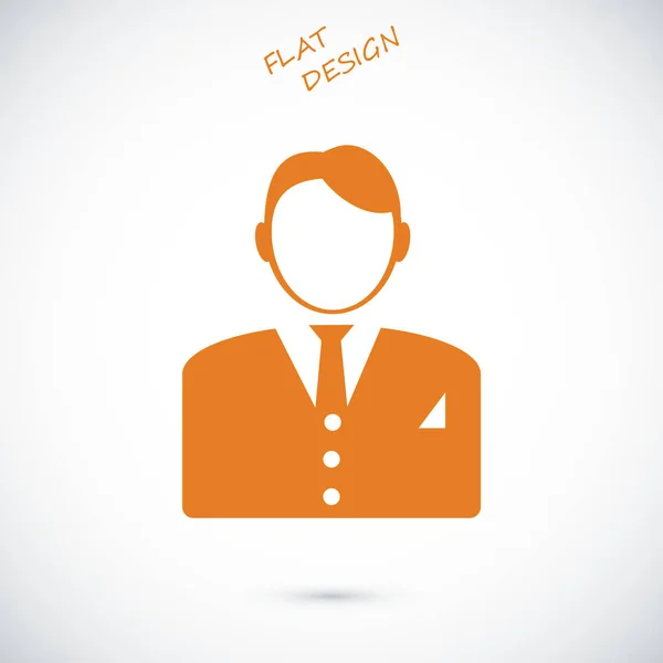 Businessman flat icon — Stock Vector