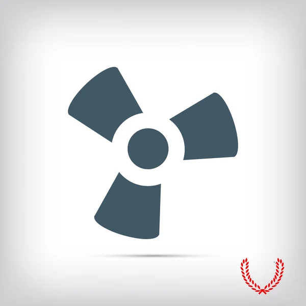 Ventilator en propeller pictogram — Stockvector