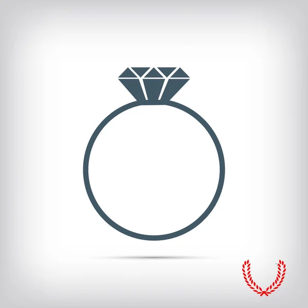 Anillo icono plano — Vector de stock