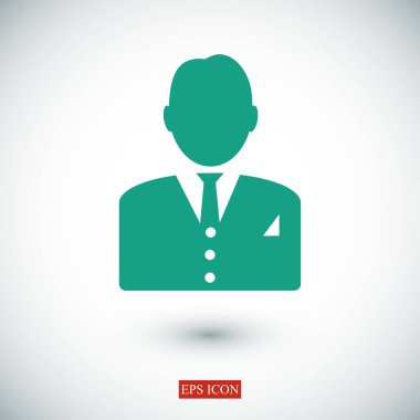  İşadamı Düz Simge