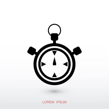 Stopwatch Düz Simgesi