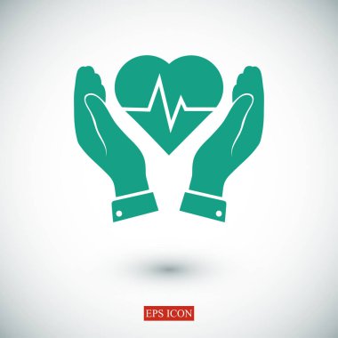 Ellerin simgesinde kalp