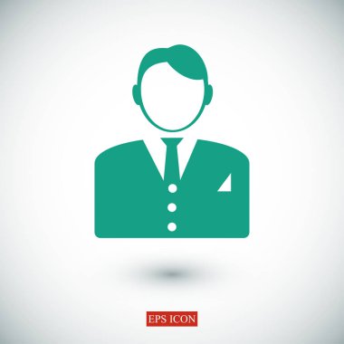 İşadamı Düz Simge