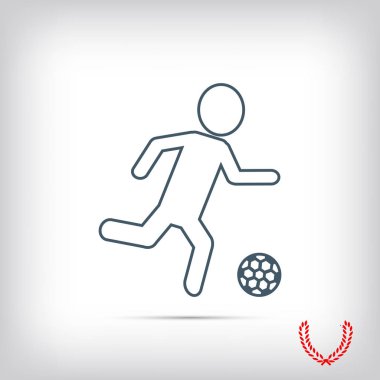 Futbol oyuncu siluet simge