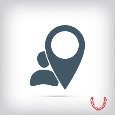 İşaretçi düz simgesi