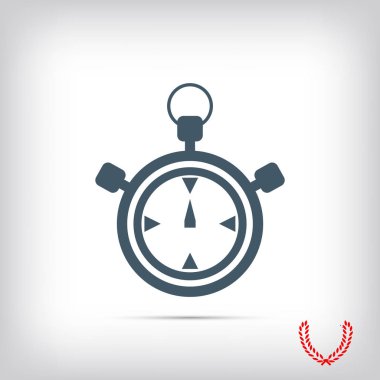 Stopwatch Düz Simgesi
