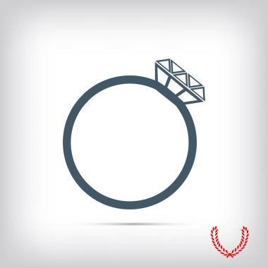 Yüzük düz simgesi