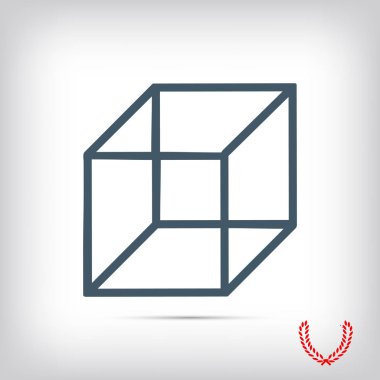 Geometrik küp simgesini