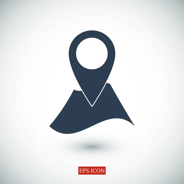 Pin en el icono del mapa — Vector de stock