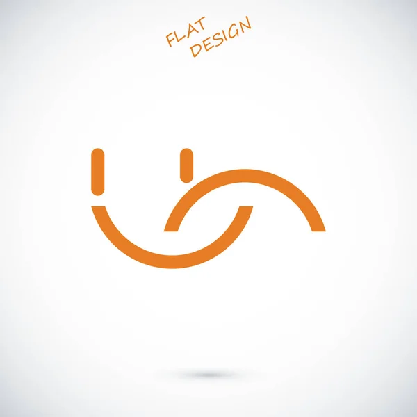 Icône web sourire — Image vectorielle