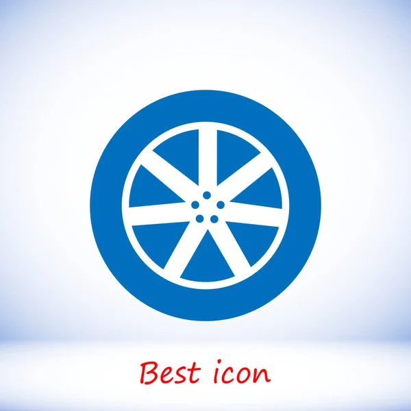 Wheel flat icon — Stock Vector