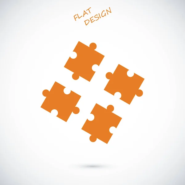 Puzzle flache Ikone — Stockvektor