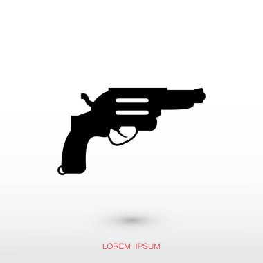 Tabanca düz simgesi