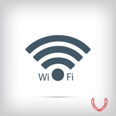 Wi-fi düz simgesi