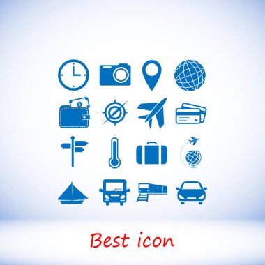 seyahat simgeleri ayarlandı