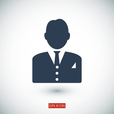  İşadamı Düz Simge