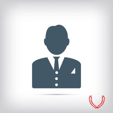  İşadamı Düz Simge