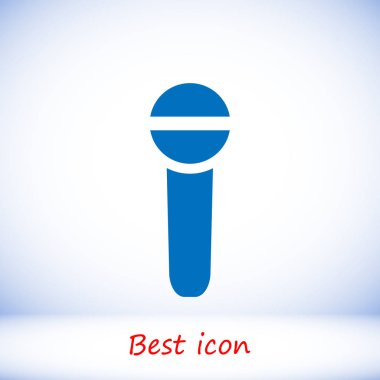 mikrofon düz simgesi